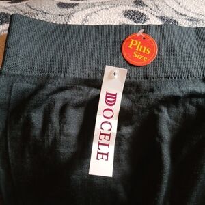Docele Plus Size Black Leggings
